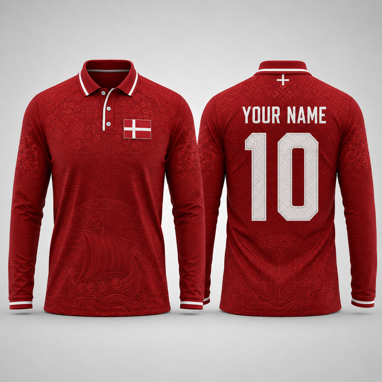 Denmark National Fooball Shirt, Squares of Diversity Football Team V-NeckMen, Football Gifts