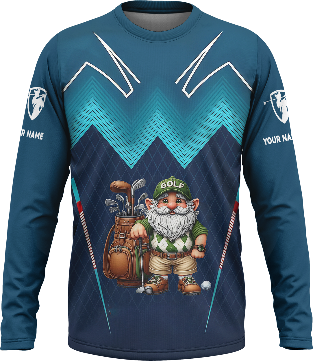 Custom Golfing Gnomes Men's Golf Polo Shirtolfing Apparel, Gift For Golfers