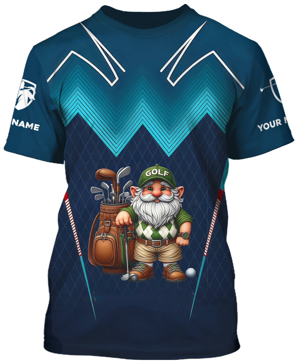 Custom Golfing Gnomes Men's Golf Polo Shirtolfing Apparel, Gift For Golfers