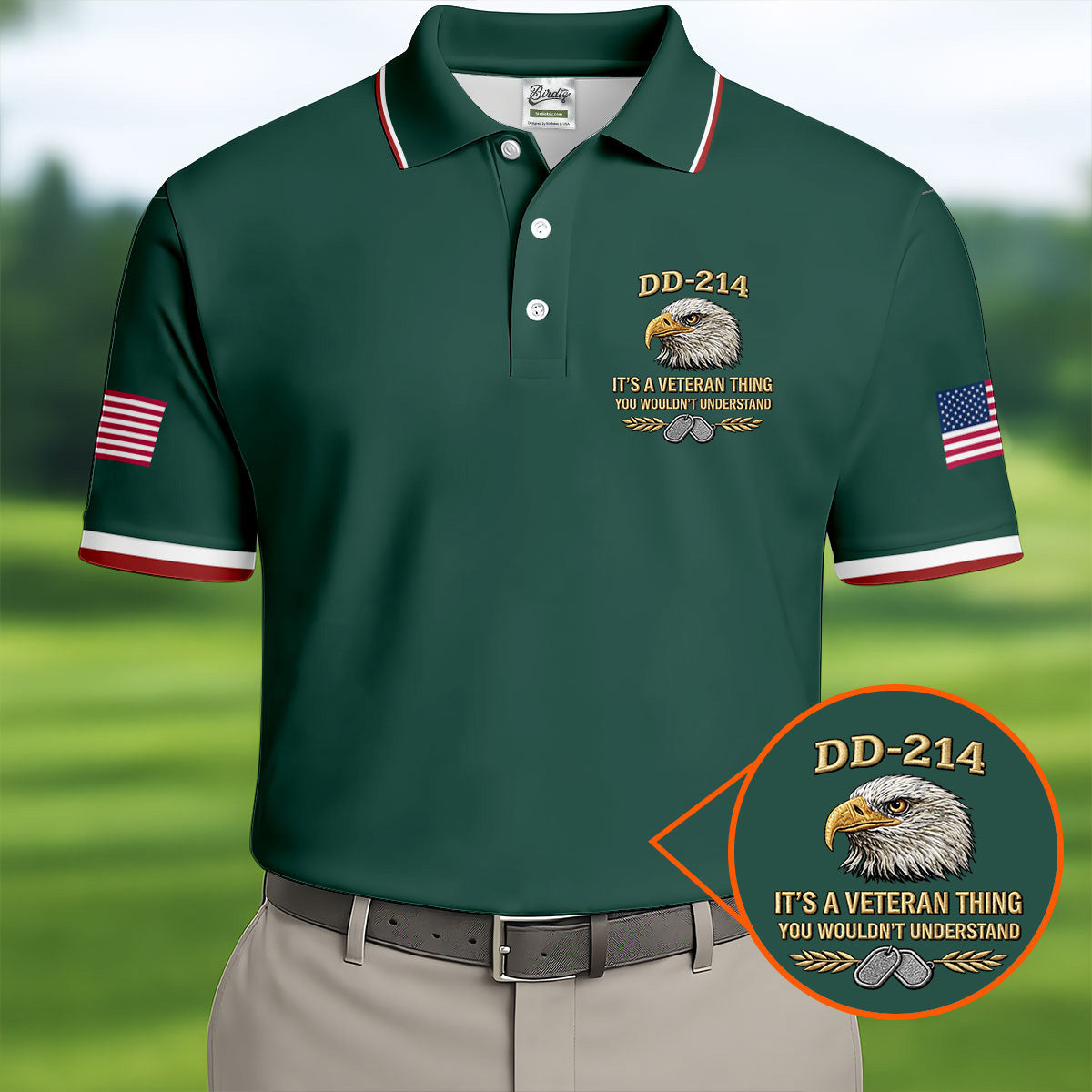 DD 214 Veteran Memorial Patriotic 4th Of July Golf Shirt, 250 Years Polo Shirtor Men