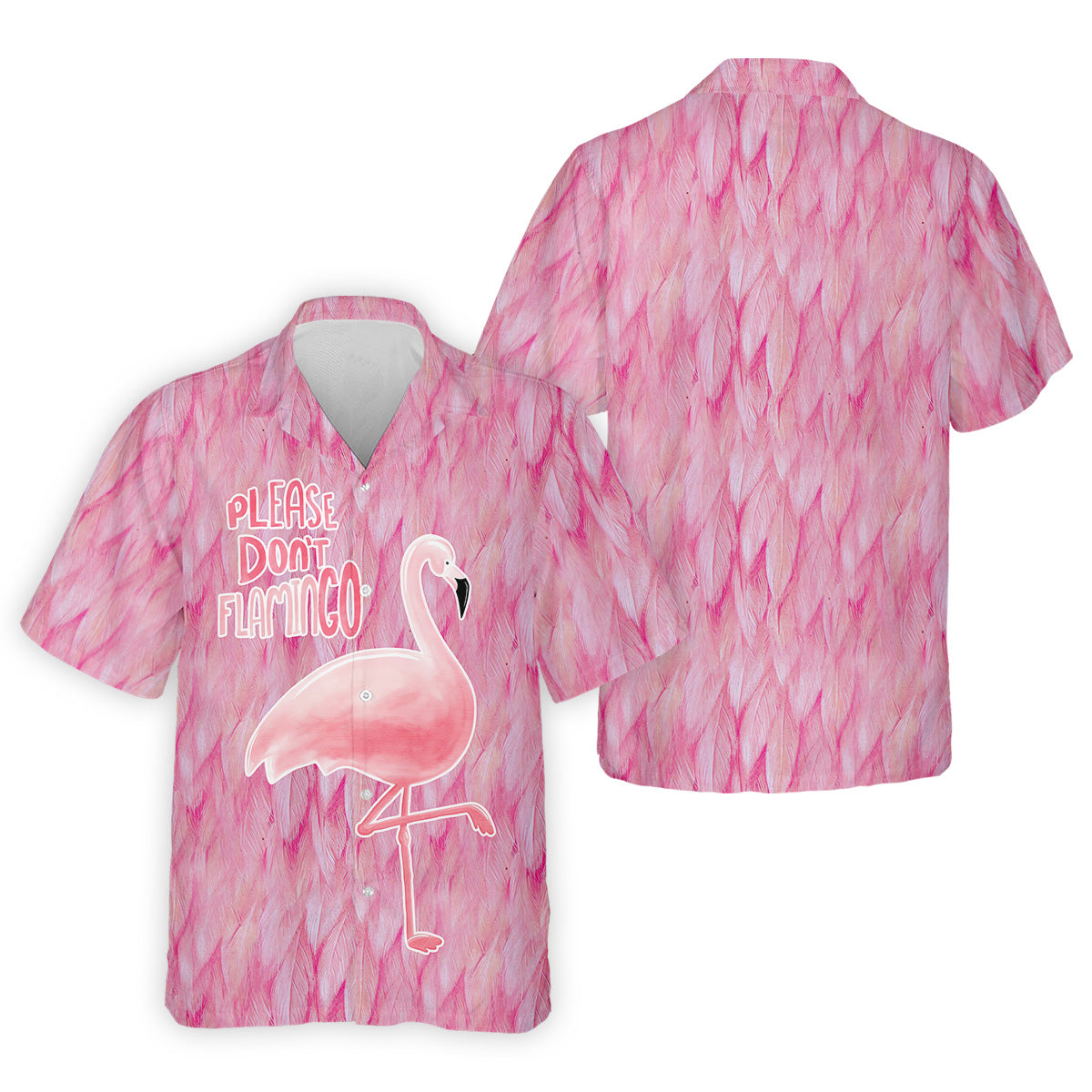Please Don't Flamingo Fun Golf Shirts For Men, Pink Flamingo Polo ShirtFor Men, Golf Gift For Men