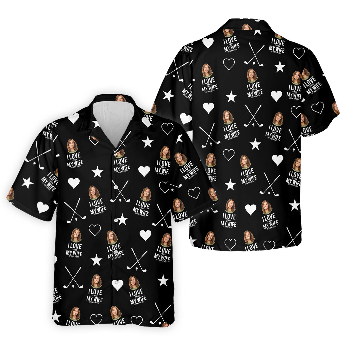 I Love It When My Wife Let's Me Play Golf Black Fun Golf Shirts For Men, Polo ShirtFor Men