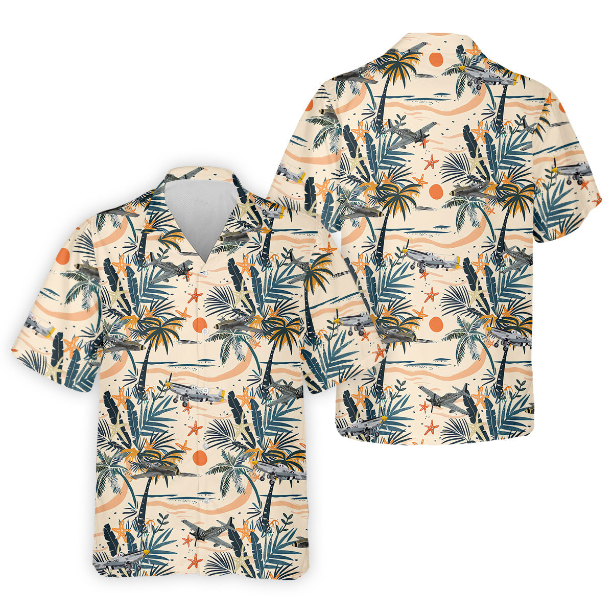 Beach Tropical Seamless Pattern Men Polo, Retro Golf Shirt, Polo ShirtFor Men, Golfing Apparel