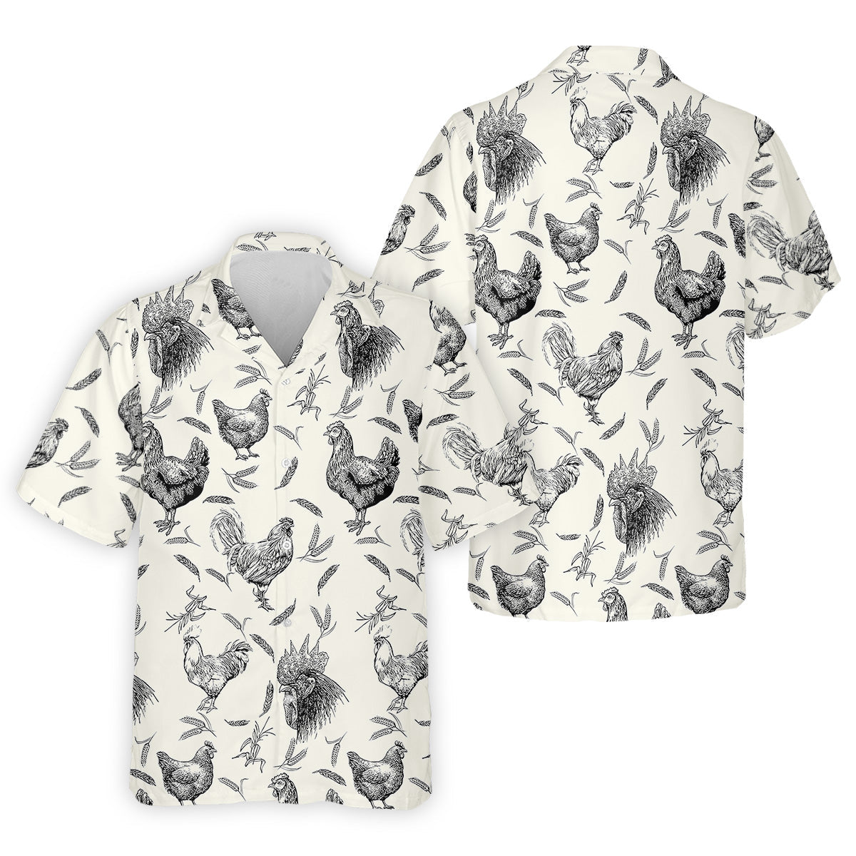 Chicken Rooster Golf Tops For Men, Gift For Chicken Lover, Fun Golf Shirts For Men, Polo Shirtor Men
