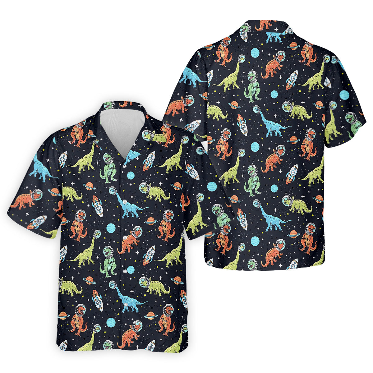Dinosaur Space Golf Shirt, Golf Tops For Men, Gifts For Golf Lovers, Polo ShirtFor Men, Golfing Apparel