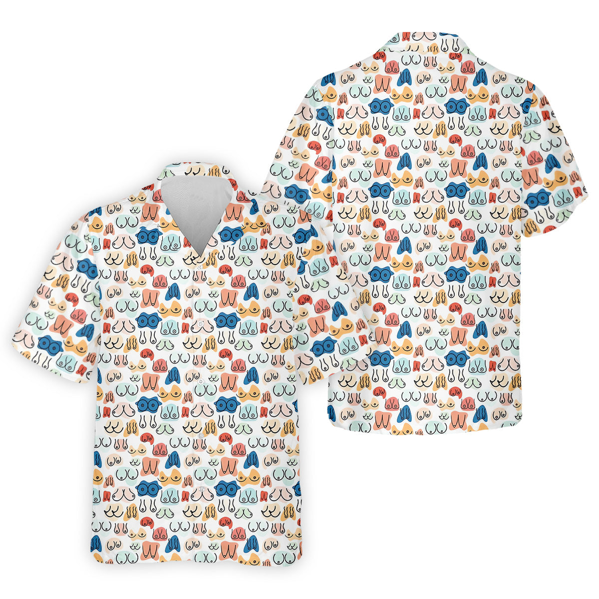 Fun Pattern Colorful Golf Shirt, Golf Tops For Men, Men's Funny Golf Shirts, Golf Gift For Men