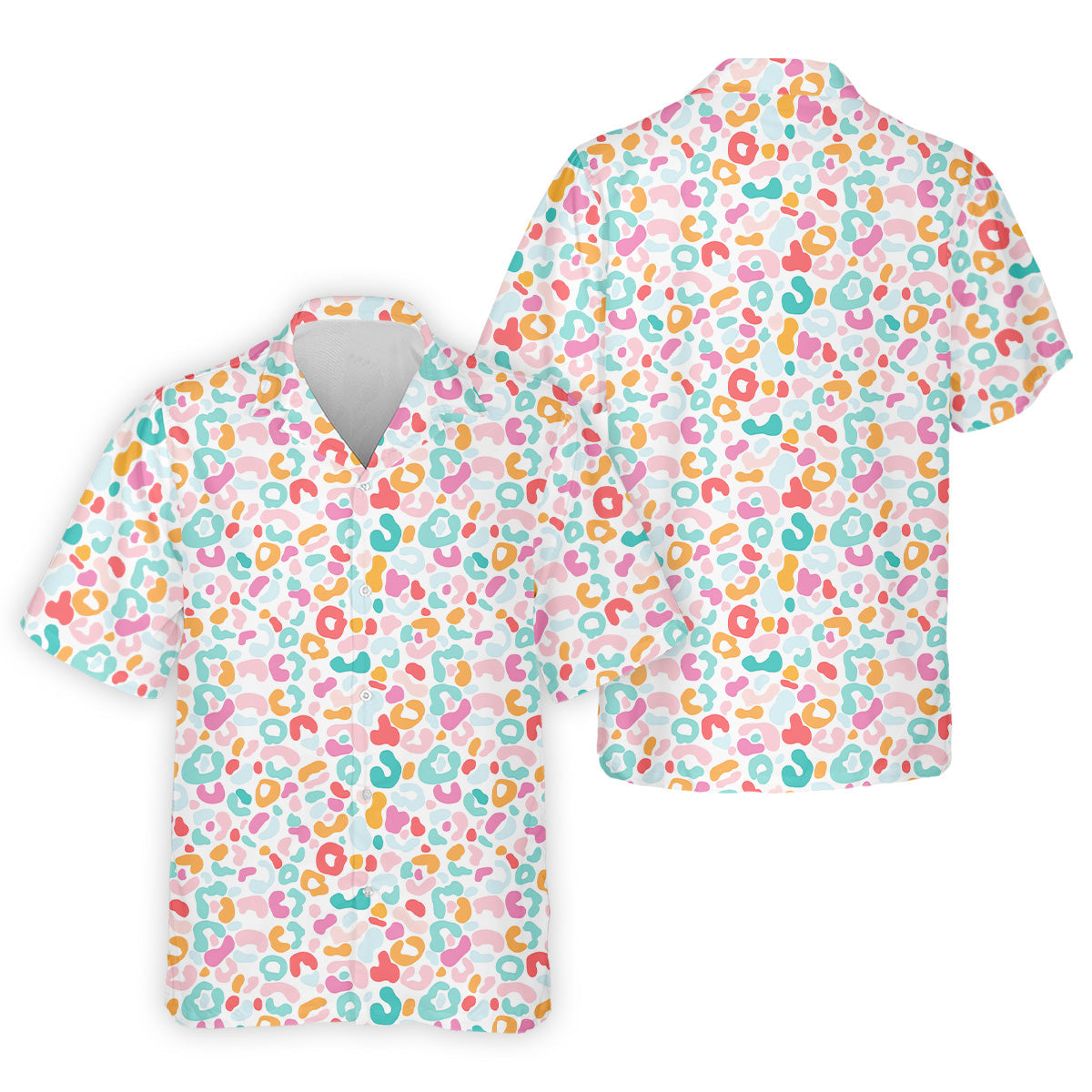 Leopard Pattern Golf Tops For Men, Mens Golf Polo Shirt White Polo Shirt, Golfing Apparel