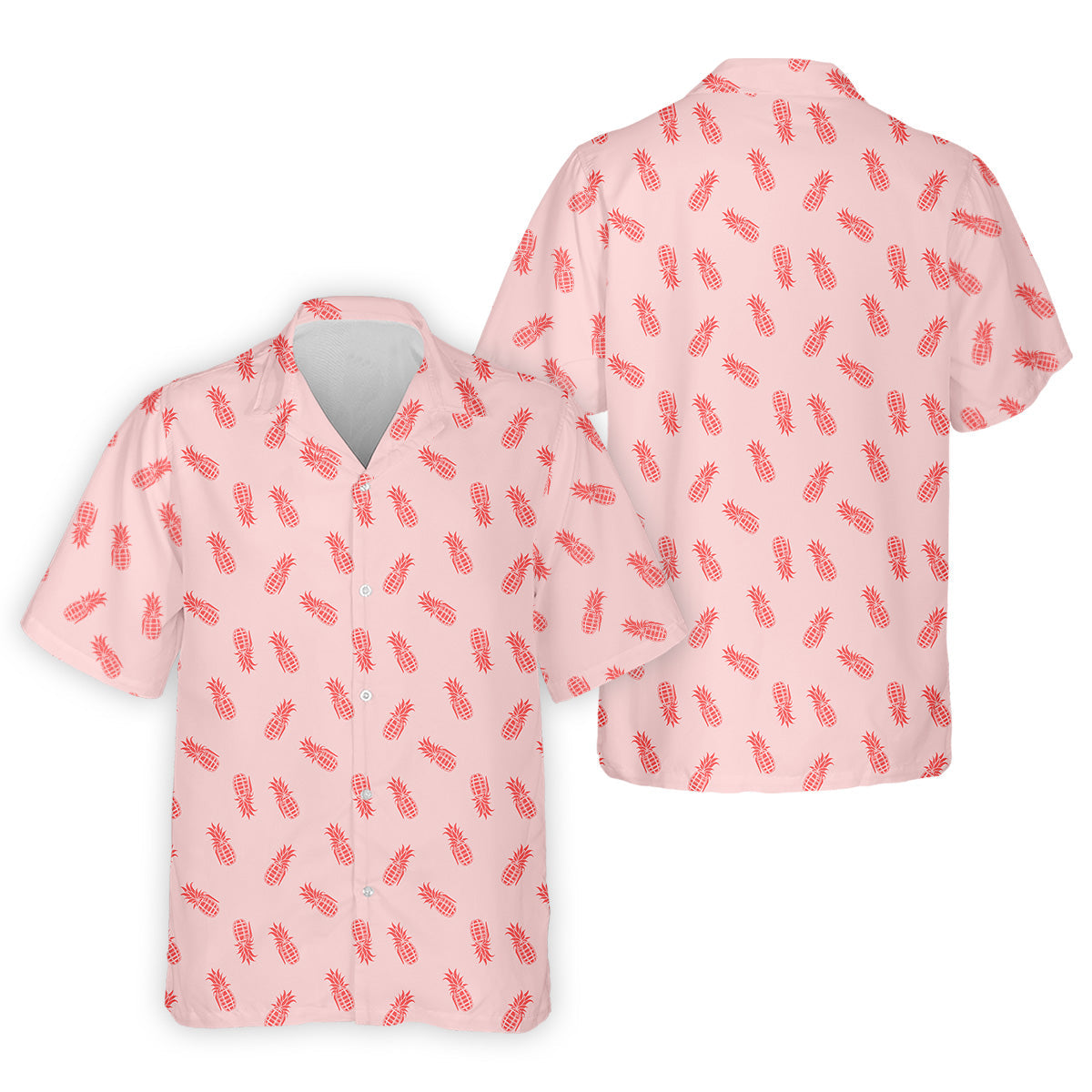 Pineapple Grenade Pink Golf Tops For Men, Men Polo, Golf Gift For Men, Golfing Apparel