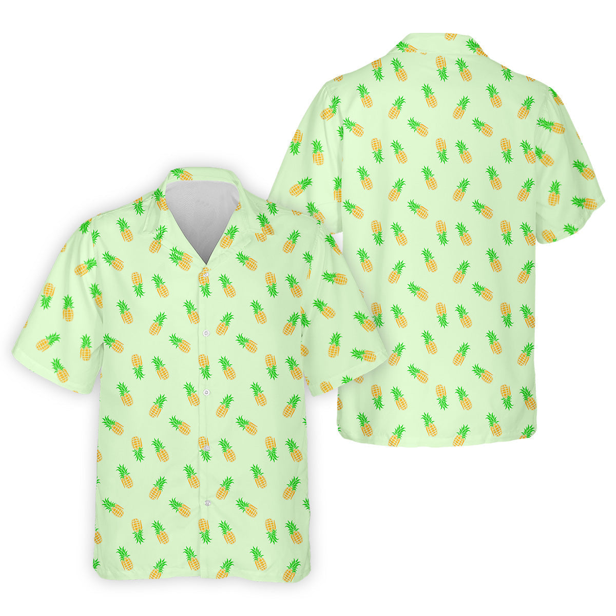 Pineapple Grenade Light Green Golf Tops For Men, Men Polo, Golf Gift For Men, Golfing Apparel
