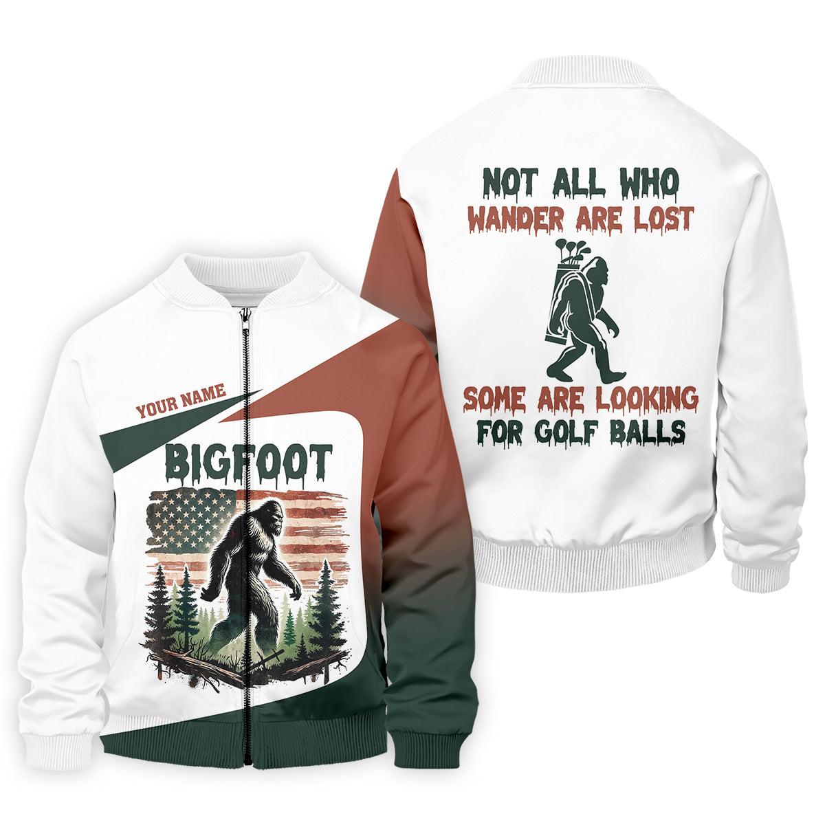 Not All Who Wander Are Lost Bigfoot Golf Shirt, Men's Patriotic Golf Shirts, Polo ShirtFor Men