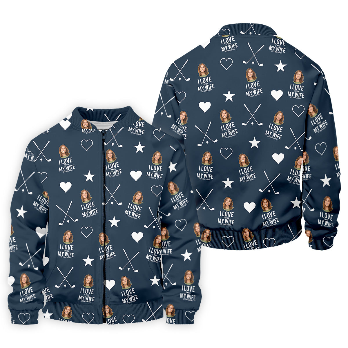 I Love It When My Wife Let's Me Play Golf Navy Fun Golf Shirts For Men, Polo ShirtFor Men