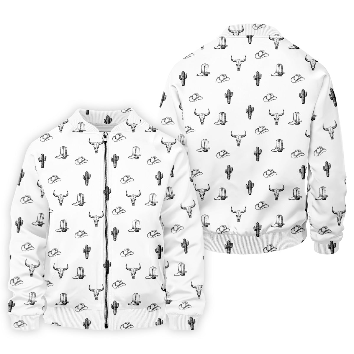 Wild West Cactus White Western Golf Shirt, Golf Tops For Men, Polo Shirtor Men, Golfing Apparel