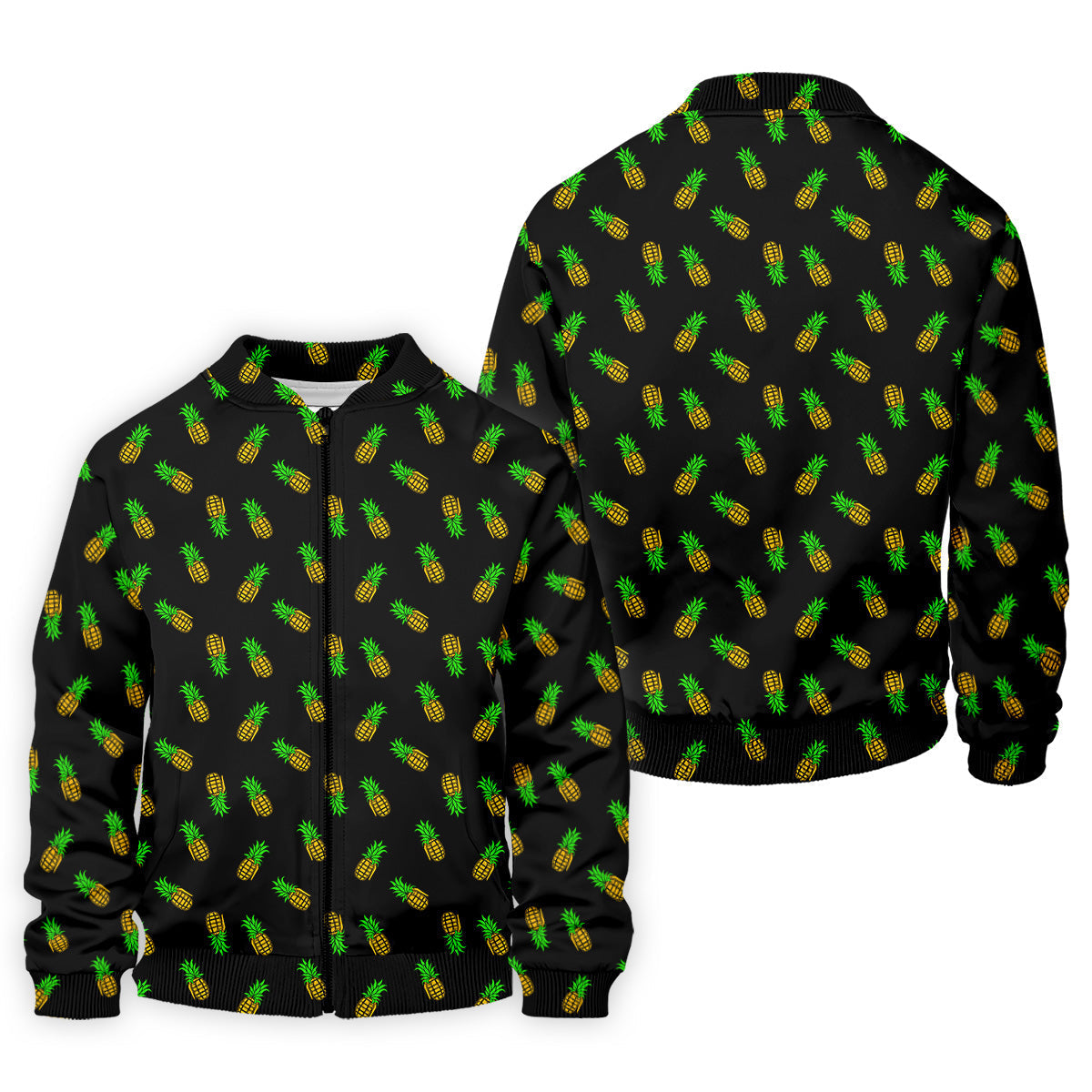 Pineapple Grenade Black And Yellow Golf Tops For Men, Men Polo, Golf Gift For Men, Golfing Apparel