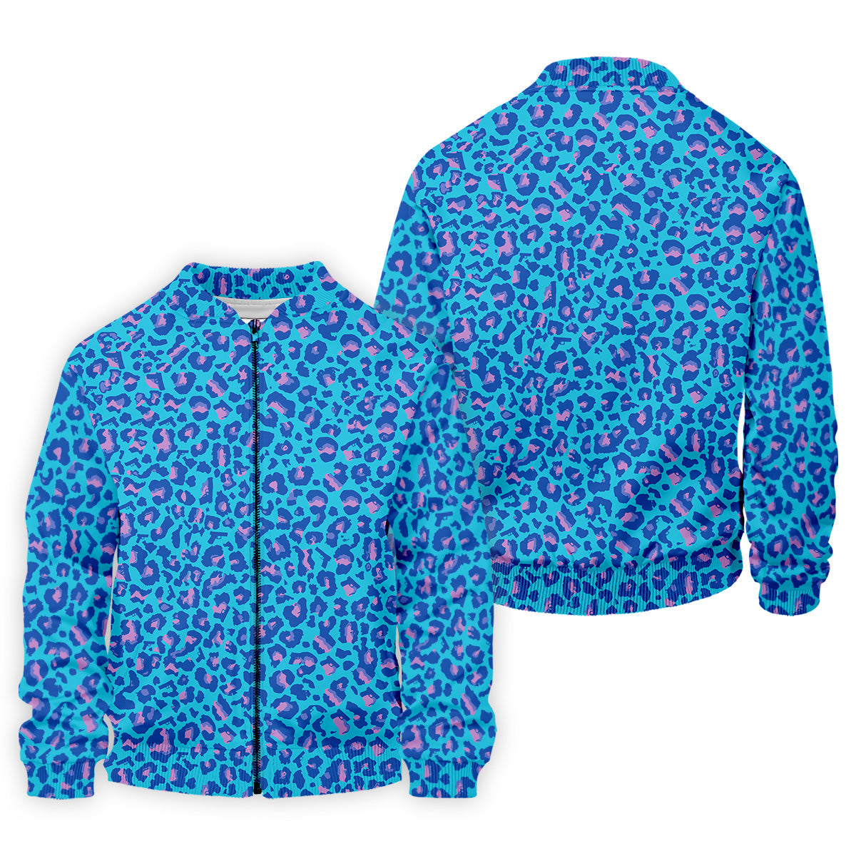 Blue Leopard Golf Tops For Men, Men Polo, Golf Gift For Men, Golfing Apparel