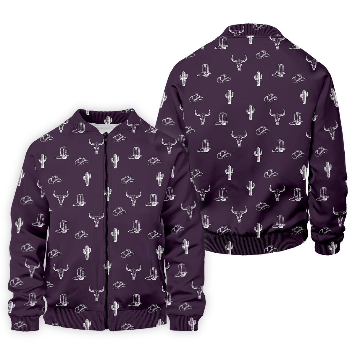 Wild West Cactus Purple Western Golf Shirt, Golf Tops For Men, Polo Shirtor Men, Golfing Apparel