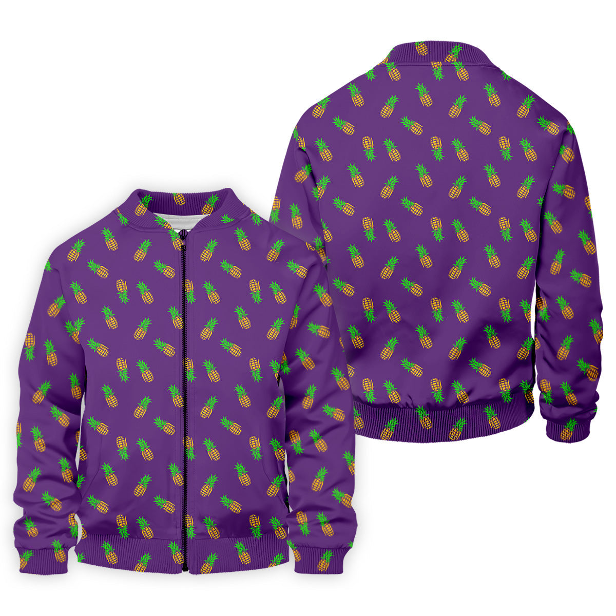 Pineapple Grenade Purple Golf Shirts, Men Polo, Golf Gift For Men, Golfing Apparel