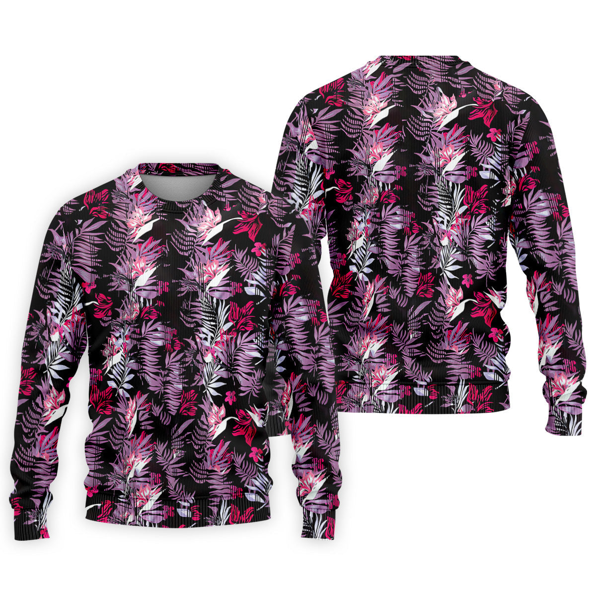Purple And Black Tropical Golf Shirts, Golf Tops For Men, Polo ShirtFor Men, Golfing Apparel