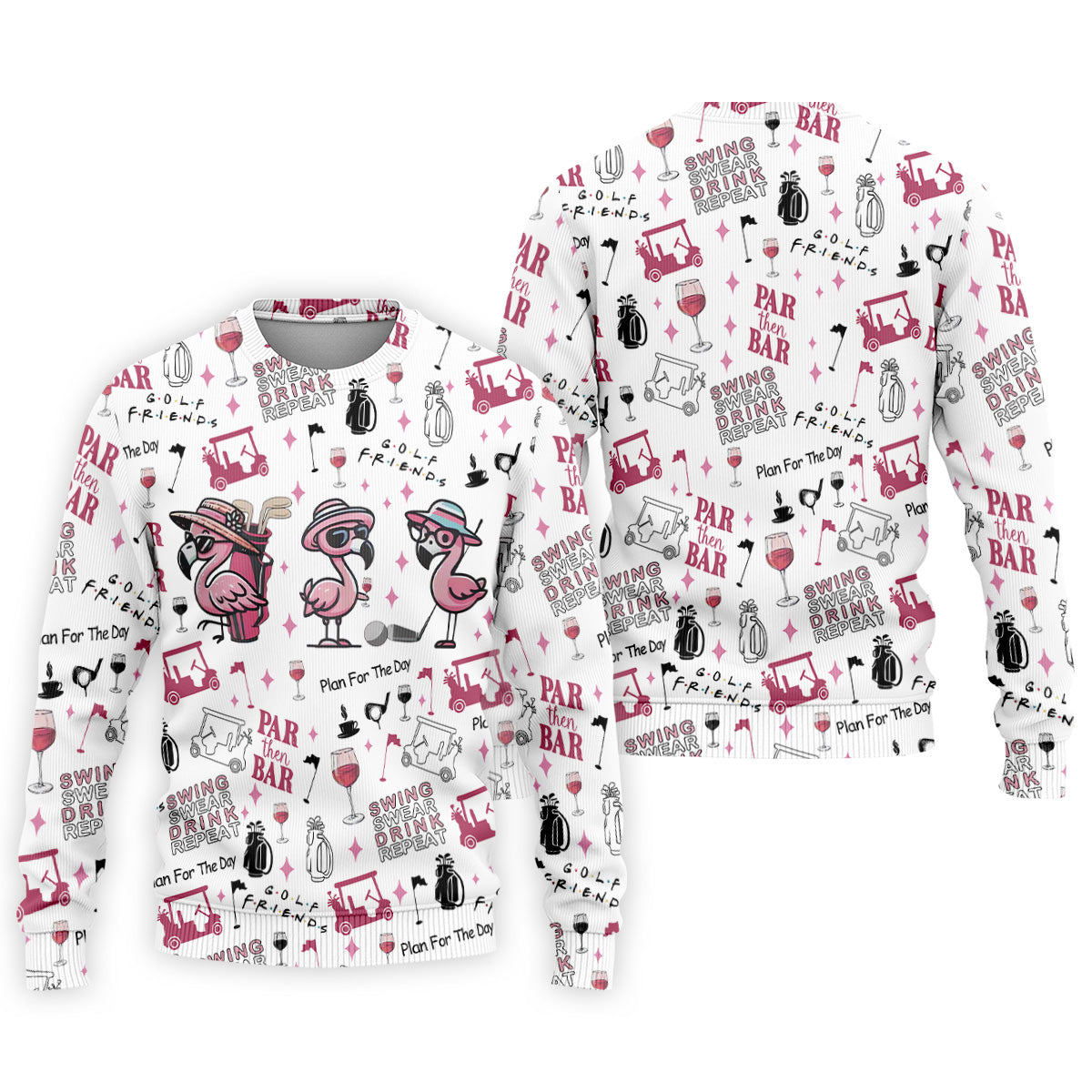Golf Friends Par Then Bar Flamingo Golf Shirt, Golf Team Shirt, Fun Golf Shirts For Men, Golf Gift For Men