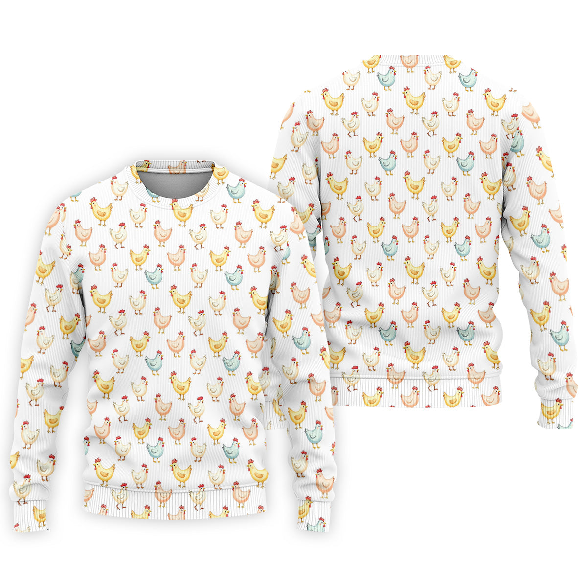 Chicken Rooster White Golf Tops For Men, Gift For Chicken Lover, Fun Golf Shirts For Men, Golfing Apparel