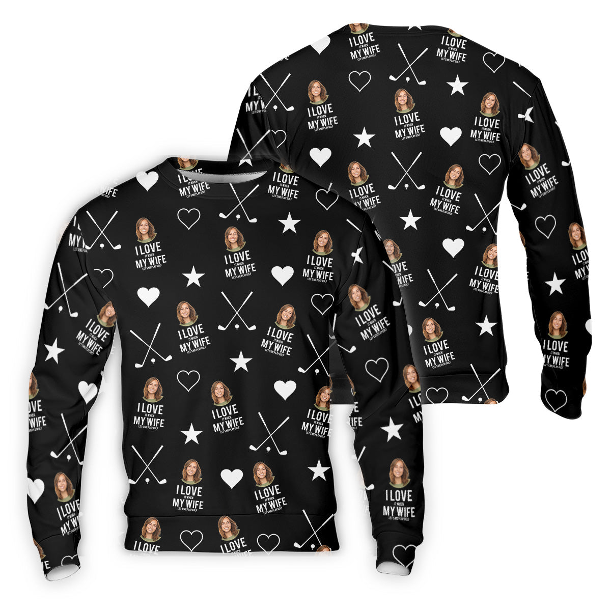 I Love It When My Wife Let's Me Play Golf Black Fun Golf Shirts For Men, Polo ShirtFor Men