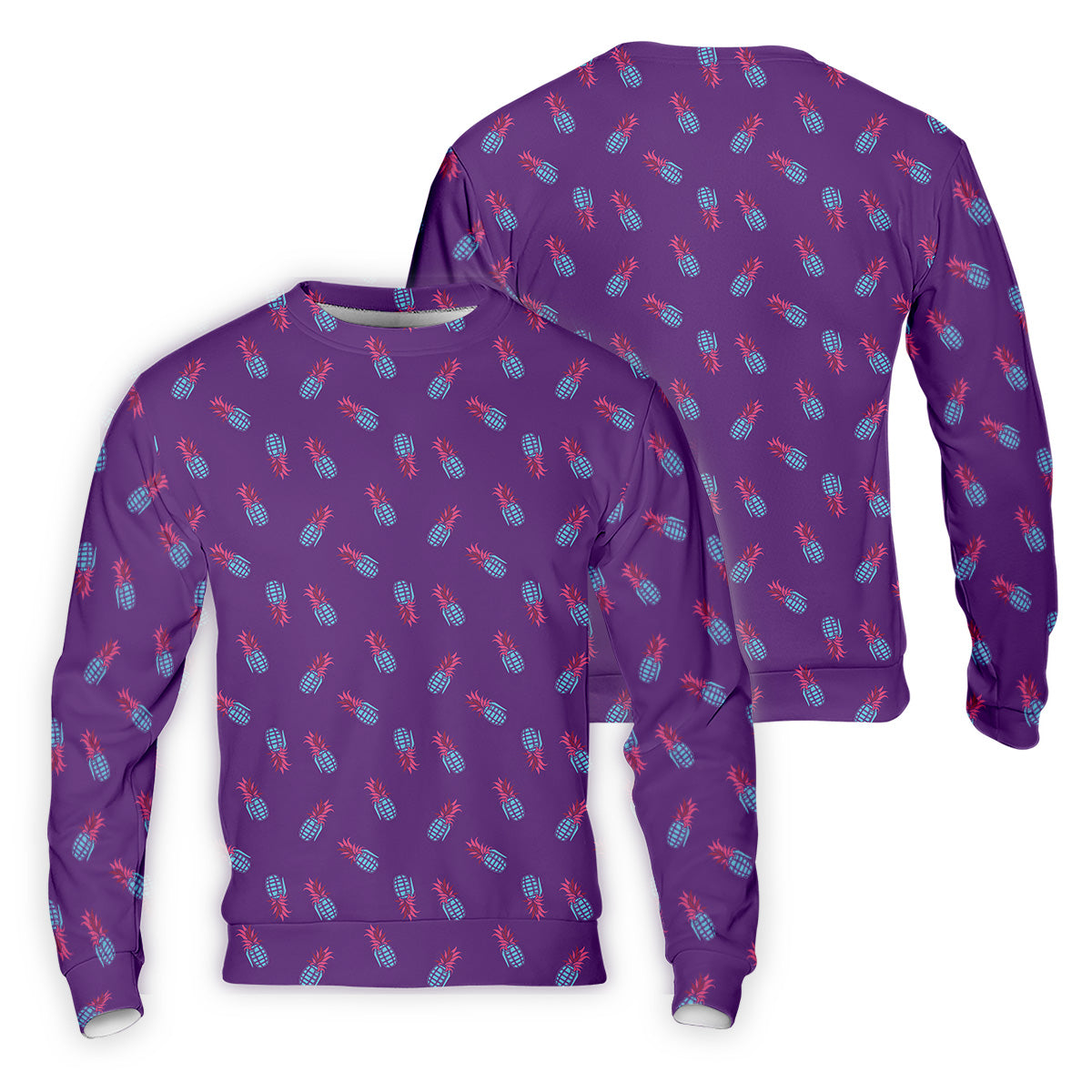 Pineapple Grenade Purple Golf Tops For Men, Men Polo, Golf Gift For Men, Golfing Apparel