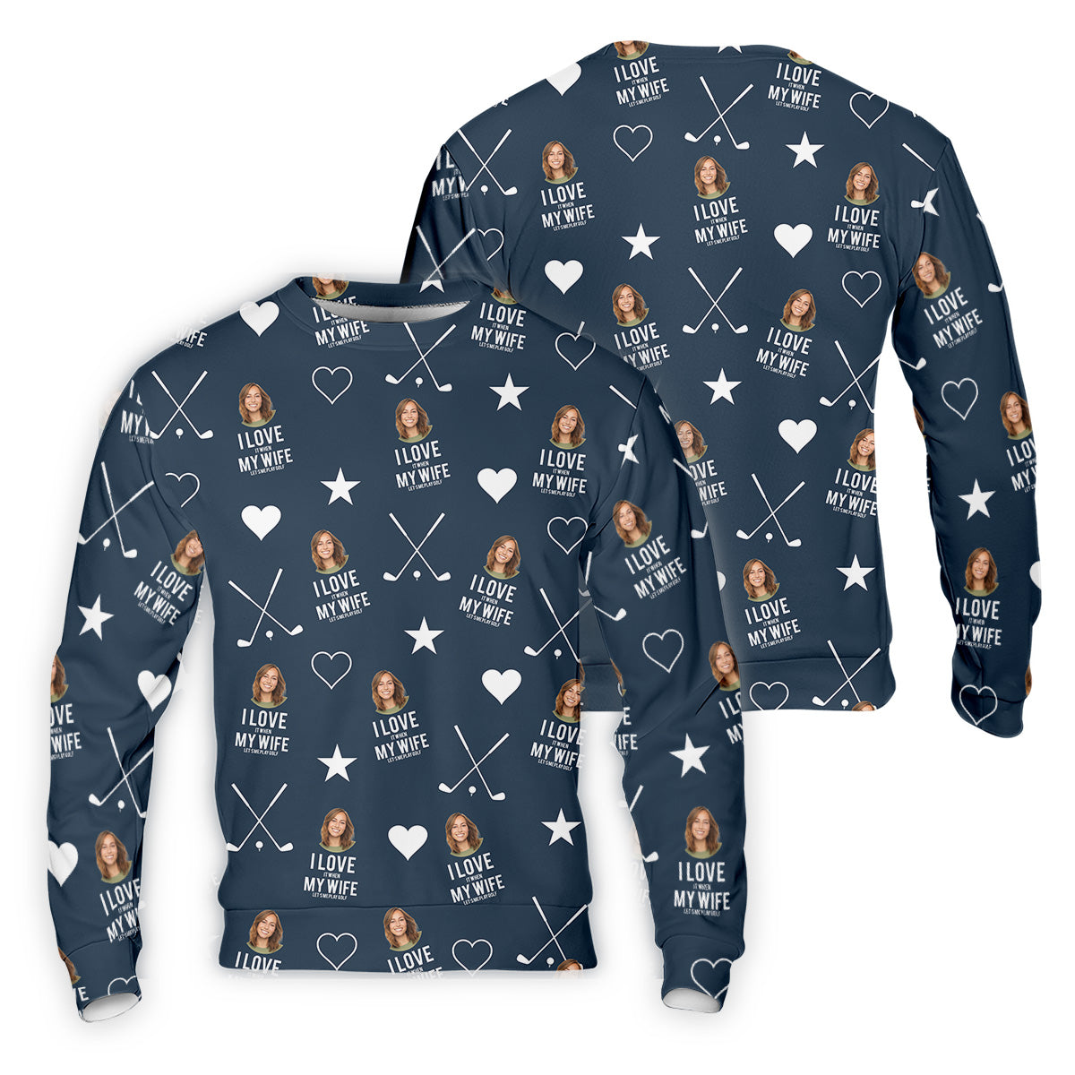 I Love It When My Wife Let's Me Play Golf Navy Fun Golf Shirts For Men, Polo ShirtFor Men