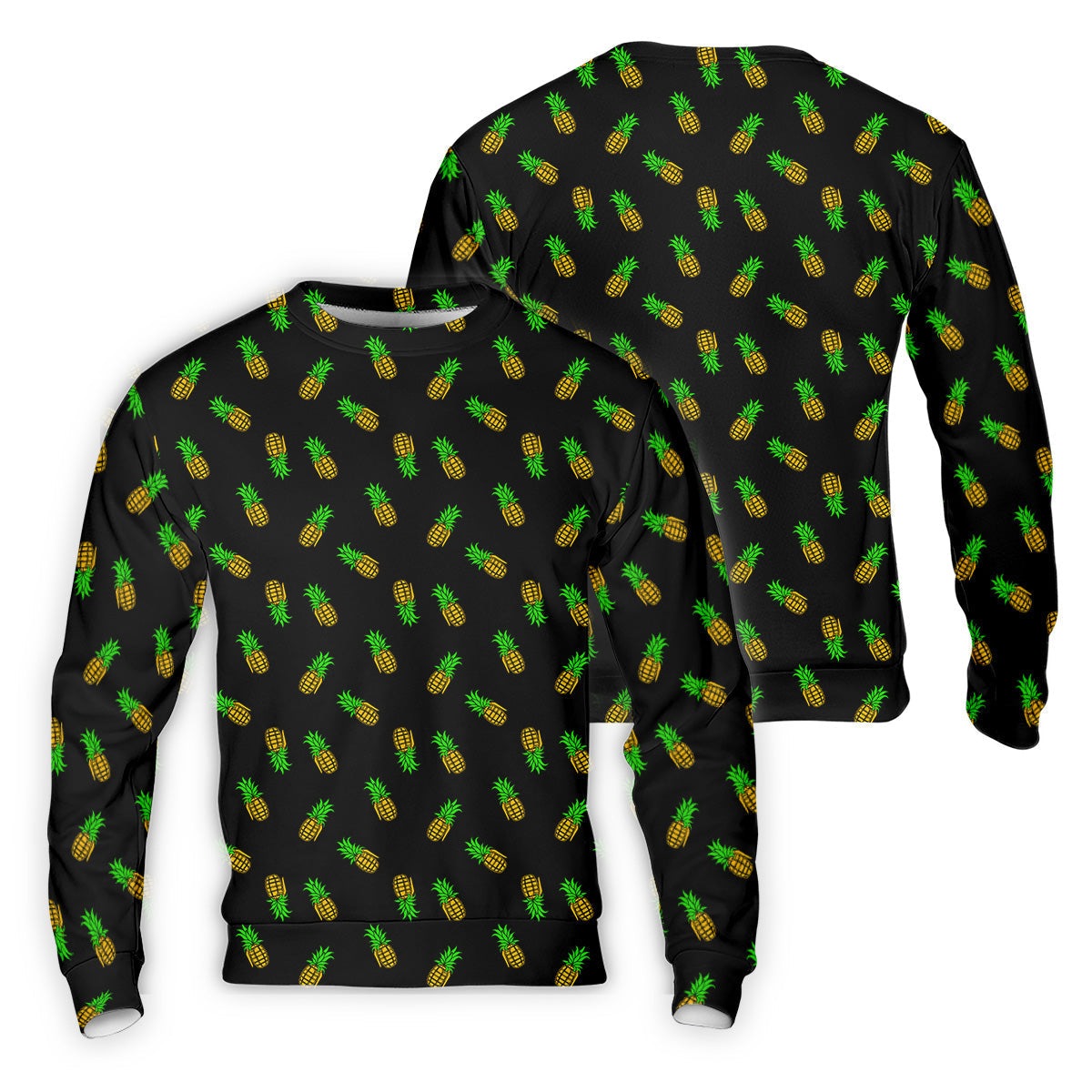Pineapple Grenade Black And Yellow Golf Tops For Men, Men Polo, Golf Gift For Men, Golfing Apparel