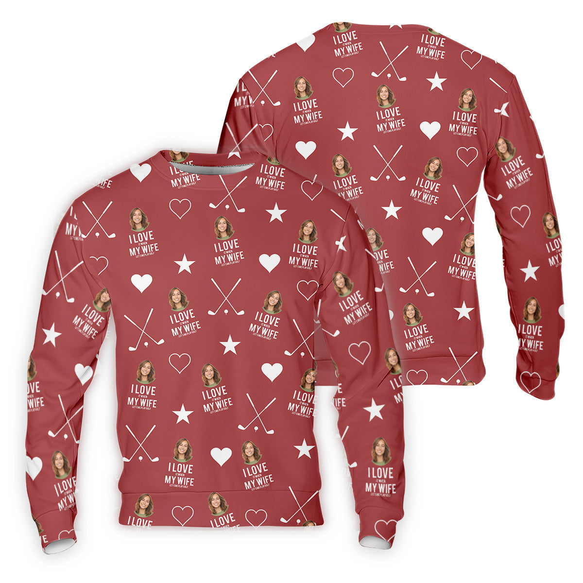 I Love It When My Wife Let's Me Play Golf Red Fun Golf Shirts For Men, Polo ShirtFor Men