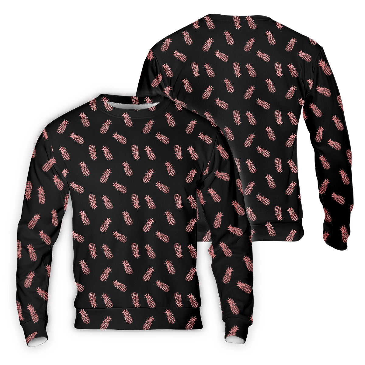Pineapple Grenade Black And Pink Golf Tops For Men, Men Polo, Golf Gift For Men