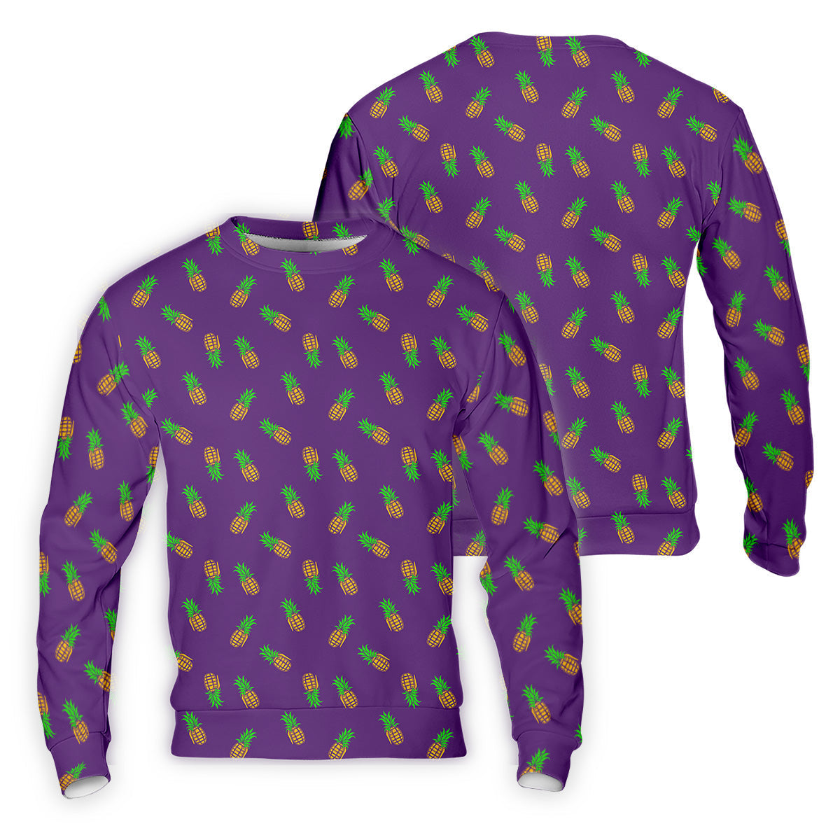 Pineapple Grenade Purple Golf Shirts, Men Polo, Golf Gift For Men, Golfing Apparel