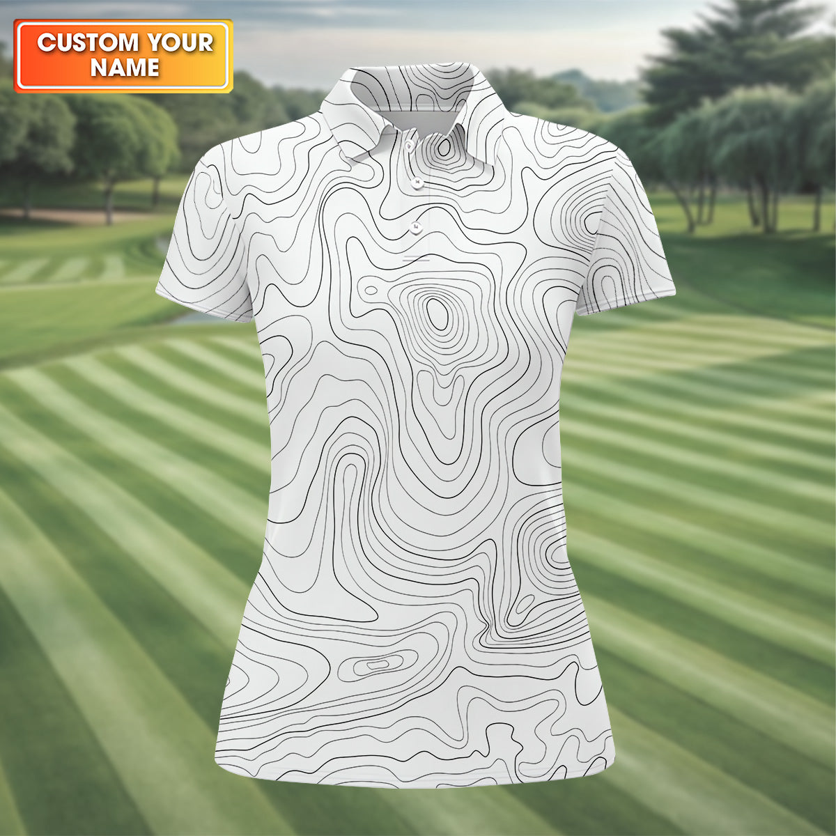 White Top Womens Golf Tops, Ladies Sleeveless Polo, Unique Gift For Golfer, Golfing Apparel