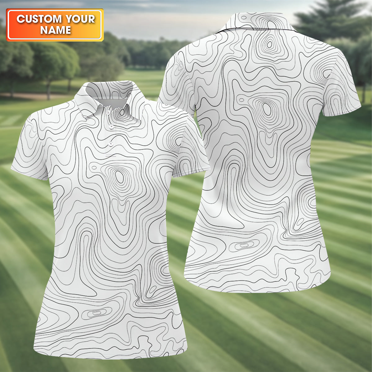 White Top Womens Golf Tops, Ladies Sleeveless Polo, Unique Gift For Golfer, Golfing Apparel