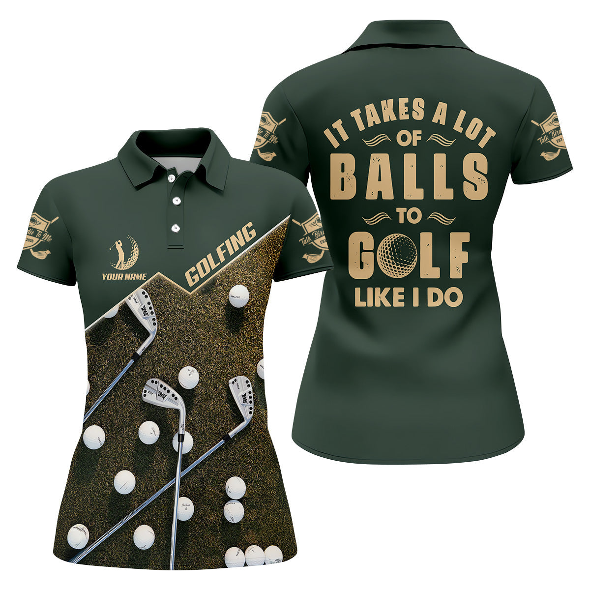 It Takes A Lot Of Balls To Golf Like I Do Women's Golf Tops, Fun Womens Golf Shirts, Ladies Golf Shirts
