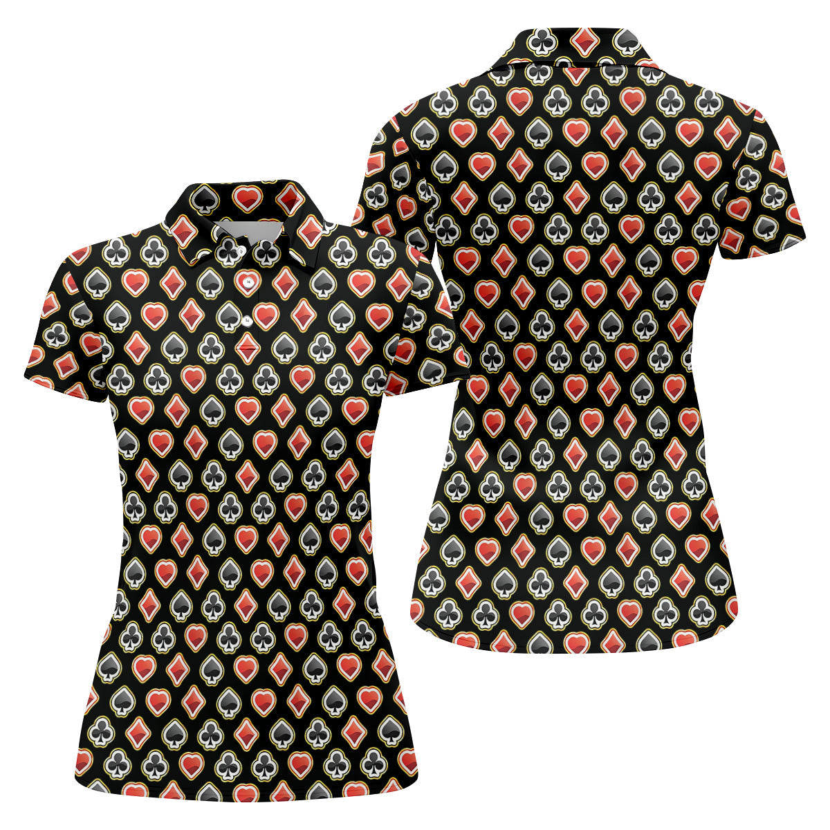 Playing Card Poker Golf Shirt, Women Golf Top, Ladies Sleeveless Tops, Women's Golf Shirts