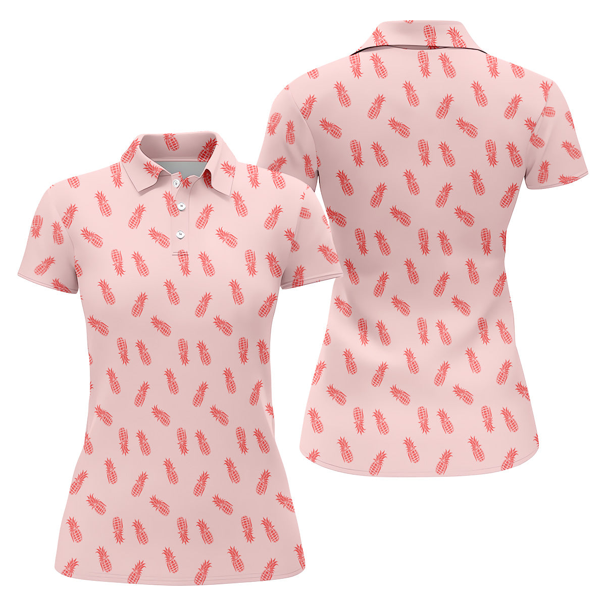 Pineapple Grenade Pink Women Golf Top, Cool Golf Gift, Ladies Golf Shirts, Golfing Apparel