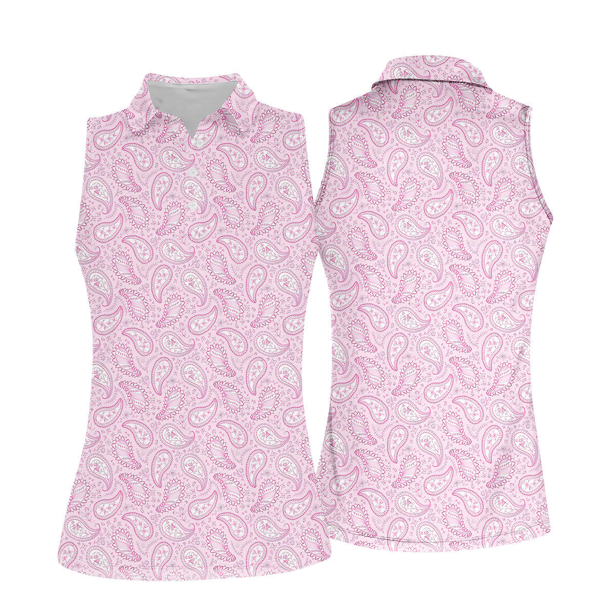 Cashew Flower Seamless Pattern Women Golf Top, Golf Shirt For Women, Ladies Golf Polos