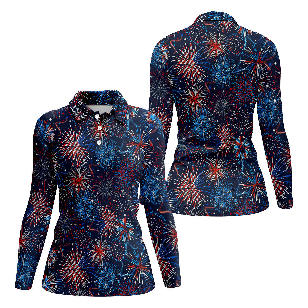 American Flag Ladies Patriotic Golf Shirts, Sleeveless Women's Golf Shirts, Ladies Golf Shirts