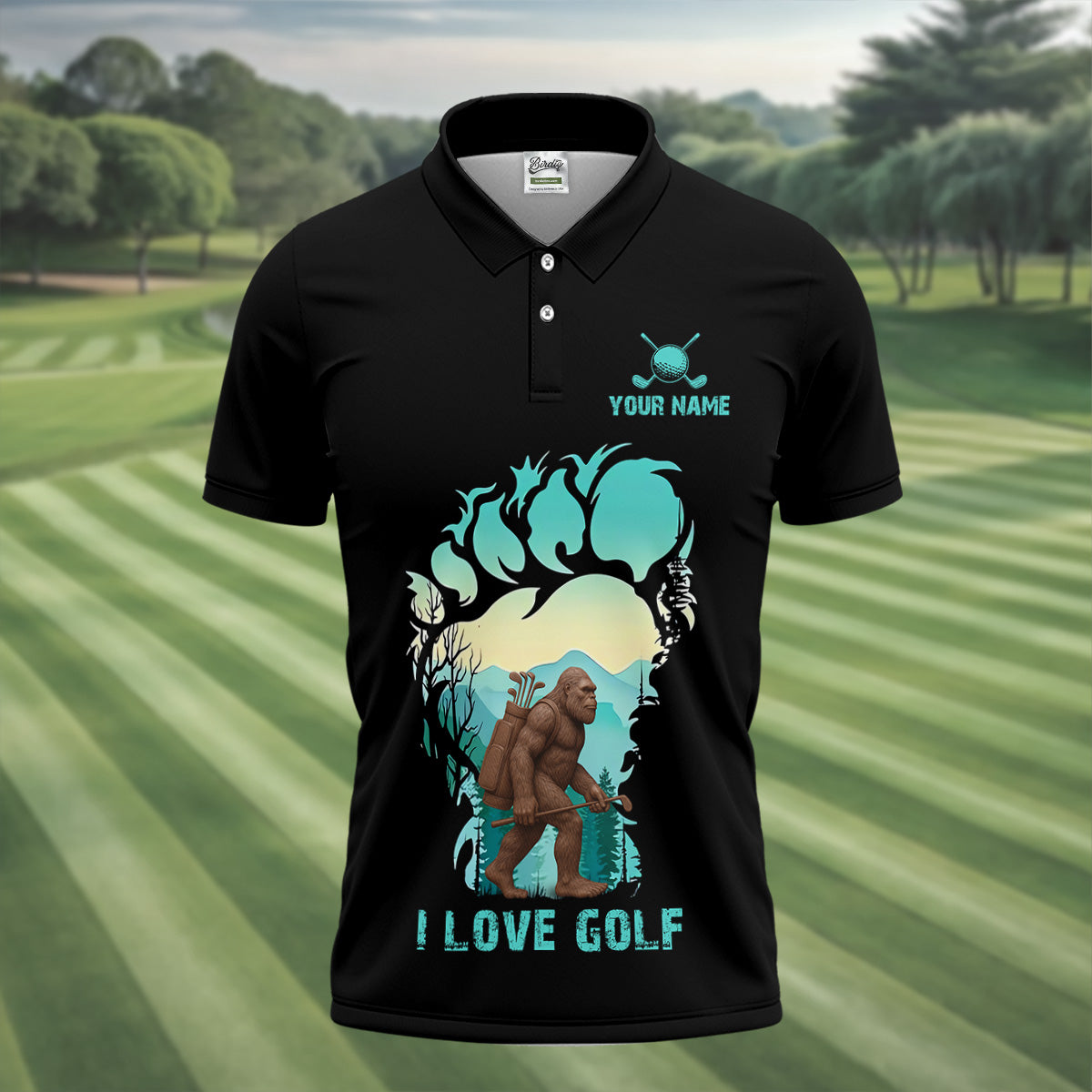 Not All Who Wander Are Lost Bigfoot Custom Golf Shirt, Polo Shirtor Men, Golfing Apparel