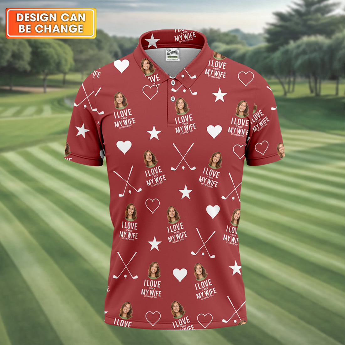 I Love It When My Wife Let's Me Play Golf Red Fun Golf Shirts For Men, Polo ShirtFor Men