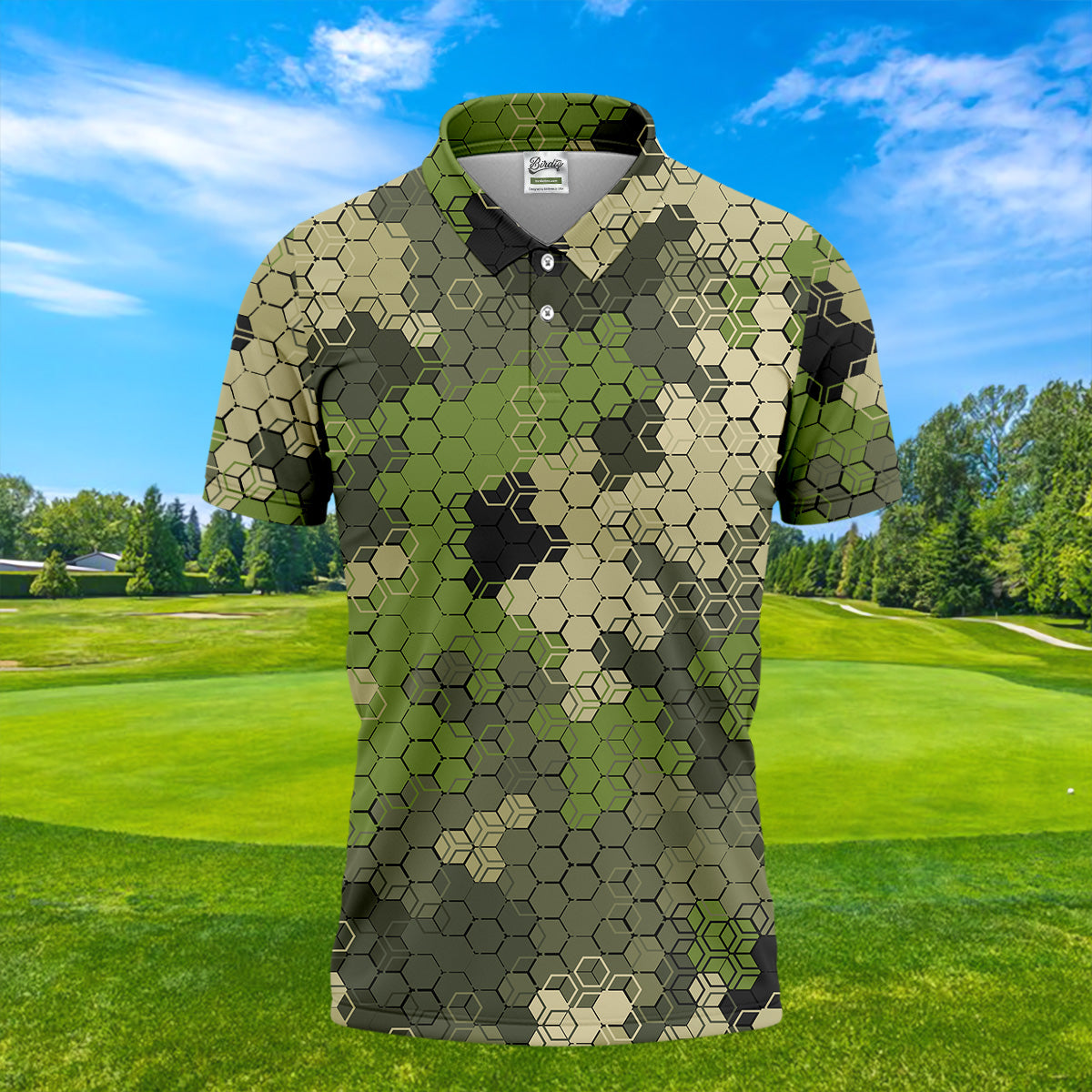 Camo Golf Shirt, Mens Golf Polo Shirtque Gift For Golfer, Men Sweatshirt, Golfing Apparel