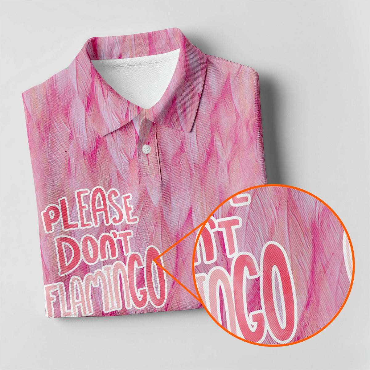 Please Don't Flamingo Fun Women's Golf Shirts, Pink Flamingo Women's Golf Tops, Ladies Golf Polos