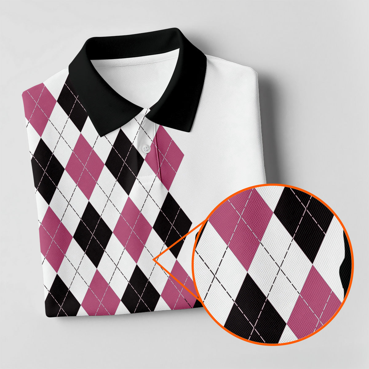 I Was One Under Today Pink Black Argyle Fun Womens Golf Shirts, Ladies Golf Tops, Unique Gift For Golfer