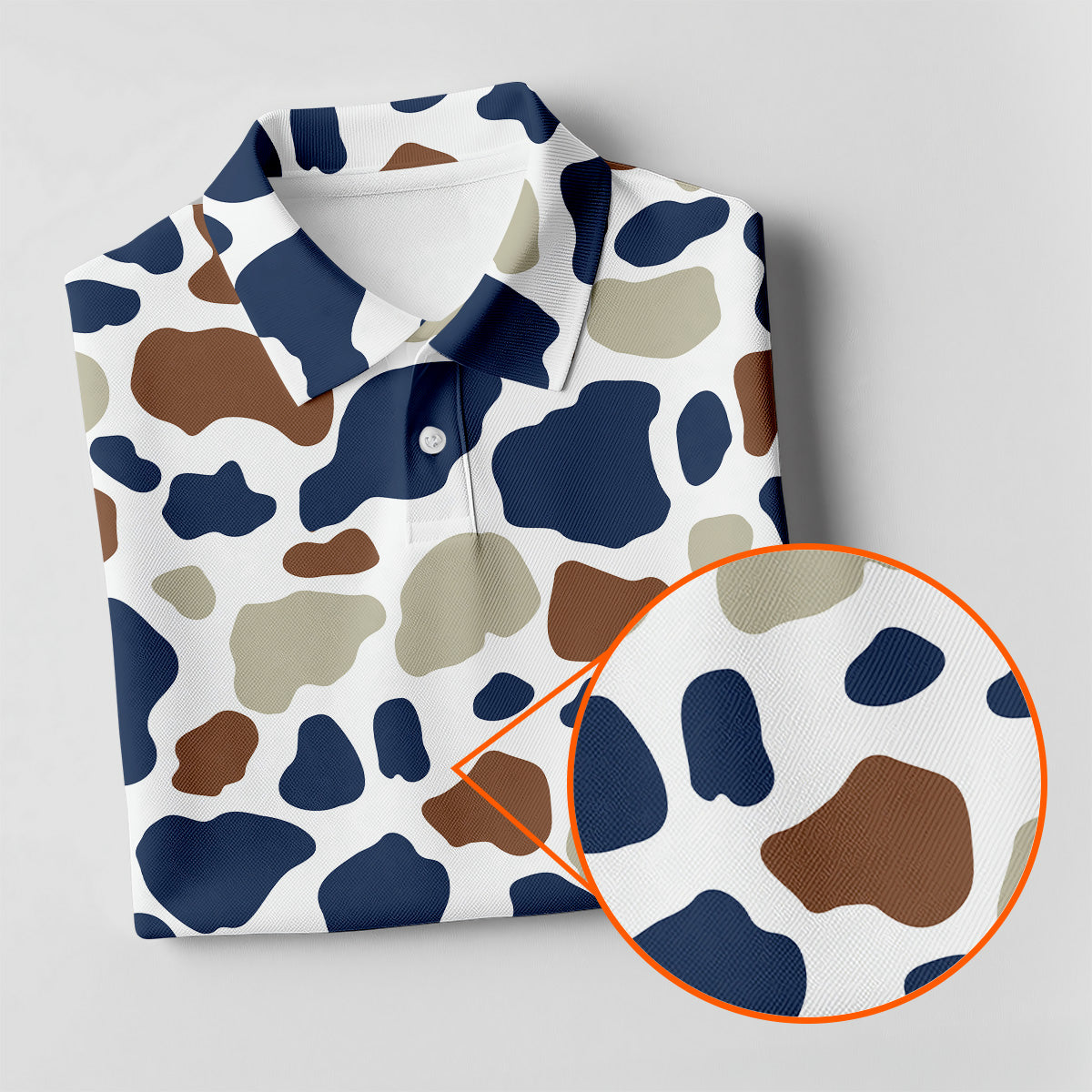 Cow Print Pattern Golf Polo ShirtFun Women's Golf Shirts, Ladies Golf Polos, Golfing Apparel