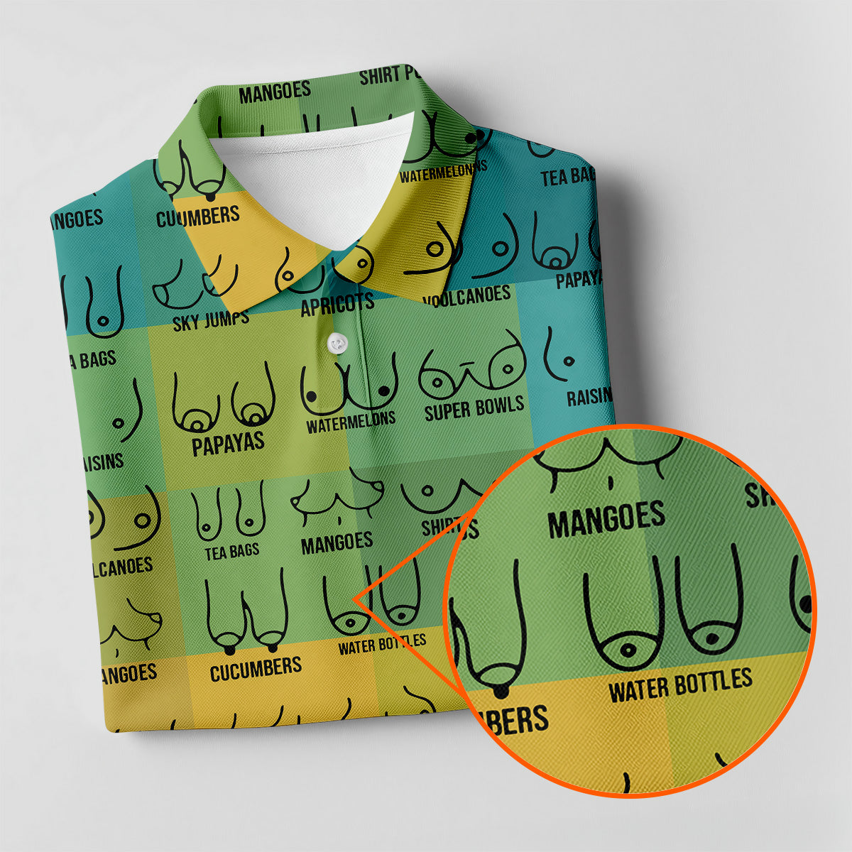 Colorful Fun Mens Golf Shirt, Golf Tops For Men, Gifts For Golf Lovers, Polo ShirtFor Men, Golfing Apparel