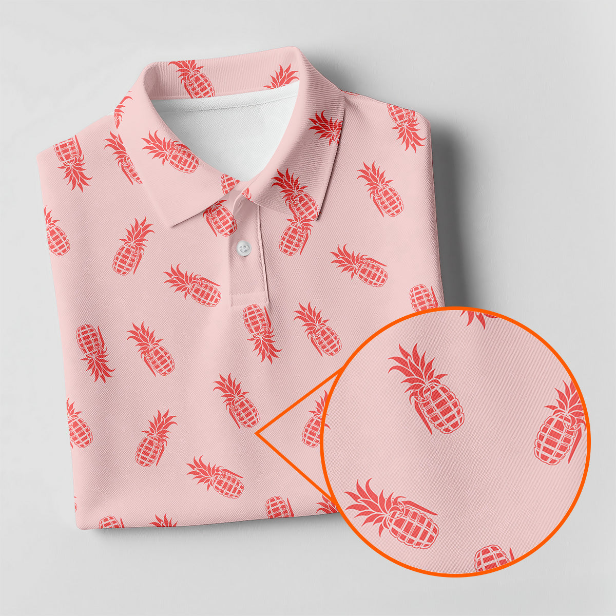 Pineapple Grenade Pink Women Golf Top, Cool Golf Gift, Ladies Golf Shirts, Golfing Apparel