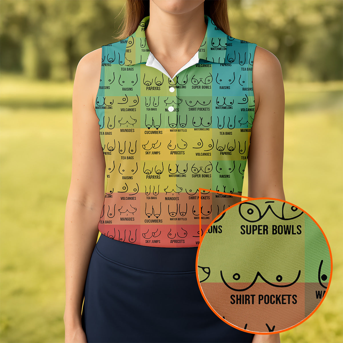 Colorful Fun Women Golf Top, Gifts For Golf Lovers, Golf Gifts For Women, Ladies Golf Shirts