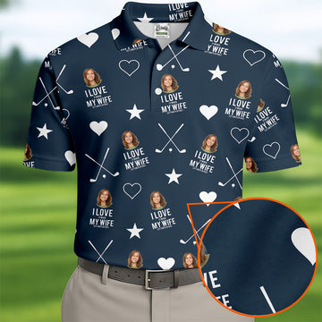 I Love It When My Wife Let's Me Play Golf Navy Fun Golf Shirts For Men, Polo ShirtFor Men