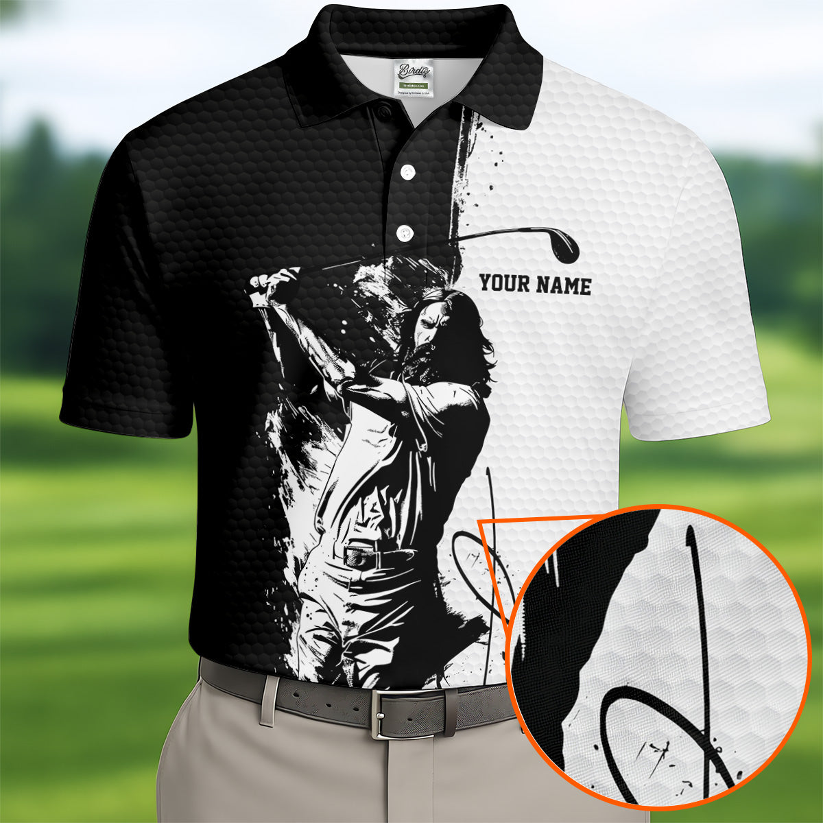 Jesus Is My Savior Golf Is My Therapy Christian Golf Shirt, Black And White Golf Polo, Polo ShirtFor Men