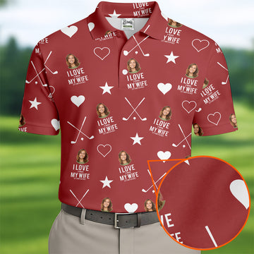 I Love It When My Wife Let's Me Play Golf Red Fun Golf Shirts For Men, Polo ShirtFor Men