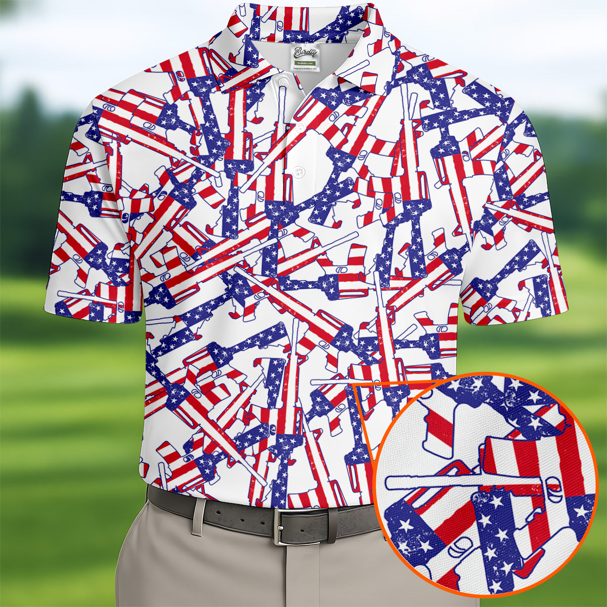 Men's Patriotic Golf Shirts, Golf Gift For Men, Golf Shirts For Men, Polo For Men